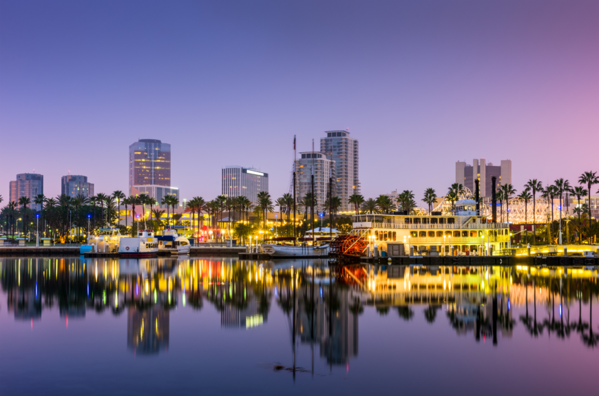 A photo of Downtown Long Beach.